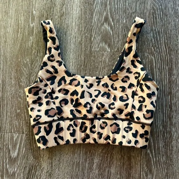 NWOT IVL Collective Into The Wild Power Sports Bra Leopard Print Cheetah Size 6