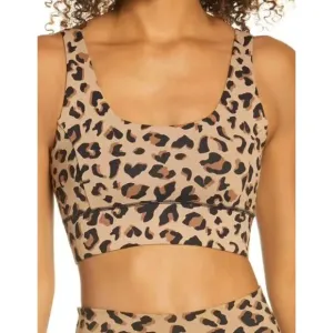 NWOT IVL Collective Into The Wild Power Sports Bra Leopard Print Cheetah Size 6