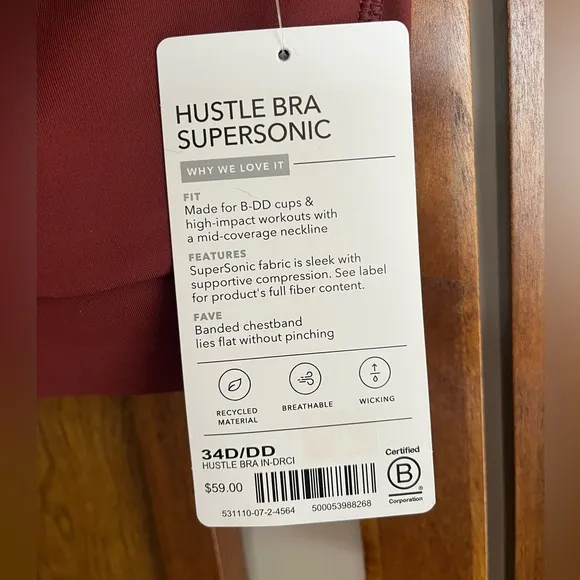 NWT Athleta Hustle Bra Supersonic
