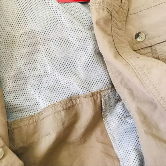 NWT Convertible Khaki Raincoat with Detachable Sleeves
