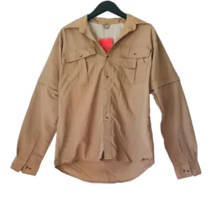 NWT Convertible Khaki Raincoat with Detachable Sleeves