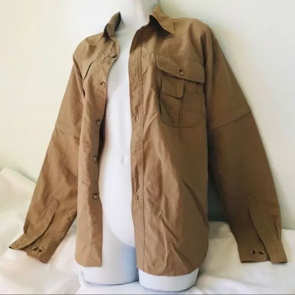 NWT Convertible Khaki Raincoat with Detachable Sleeves