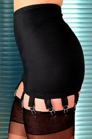 Nylon Dreams 14 Strap Girdle Black