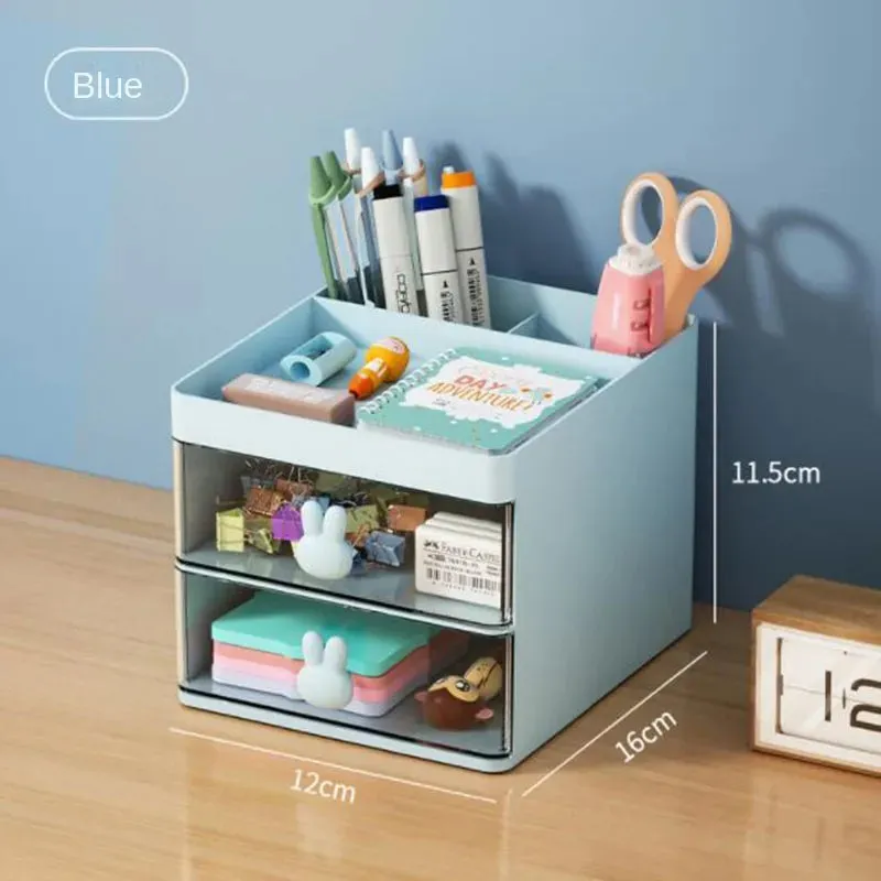 Office Desk with Drawers Pen Holder