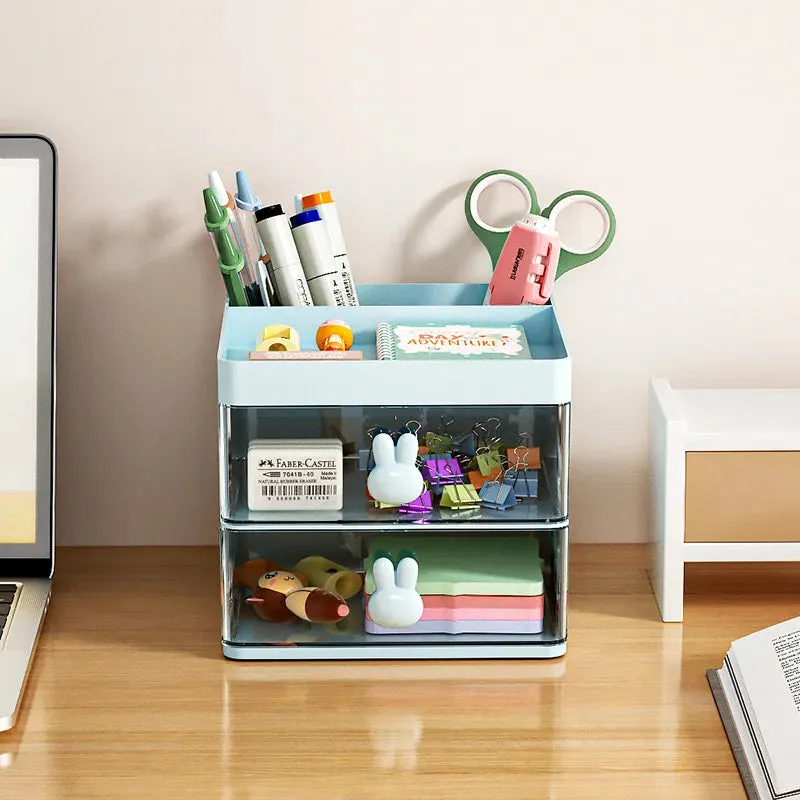 Office Desk with Drawers Pen Holder
