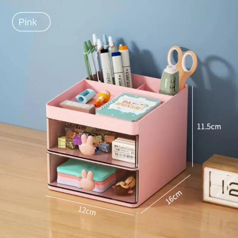 Office Desk with Drawers Pen Holder