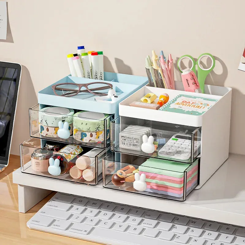 Office Desk with Drawers Pen Holder