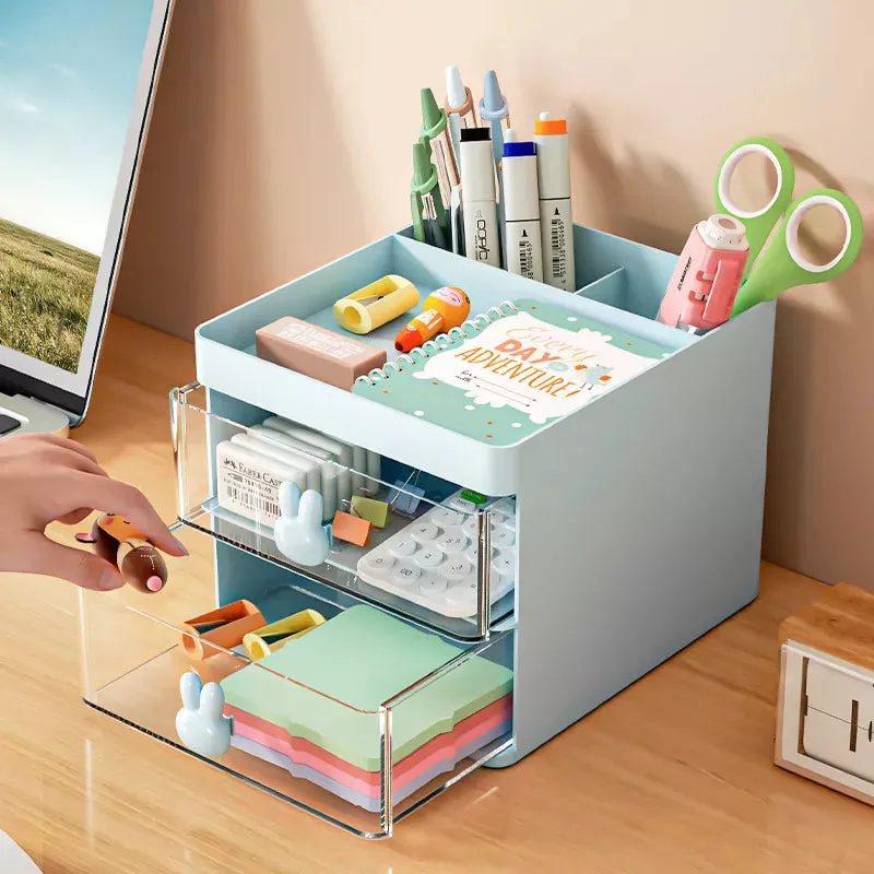 Office Desk with Drawers Pen Holder