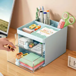 Office Desk with Drawers Pen Holder