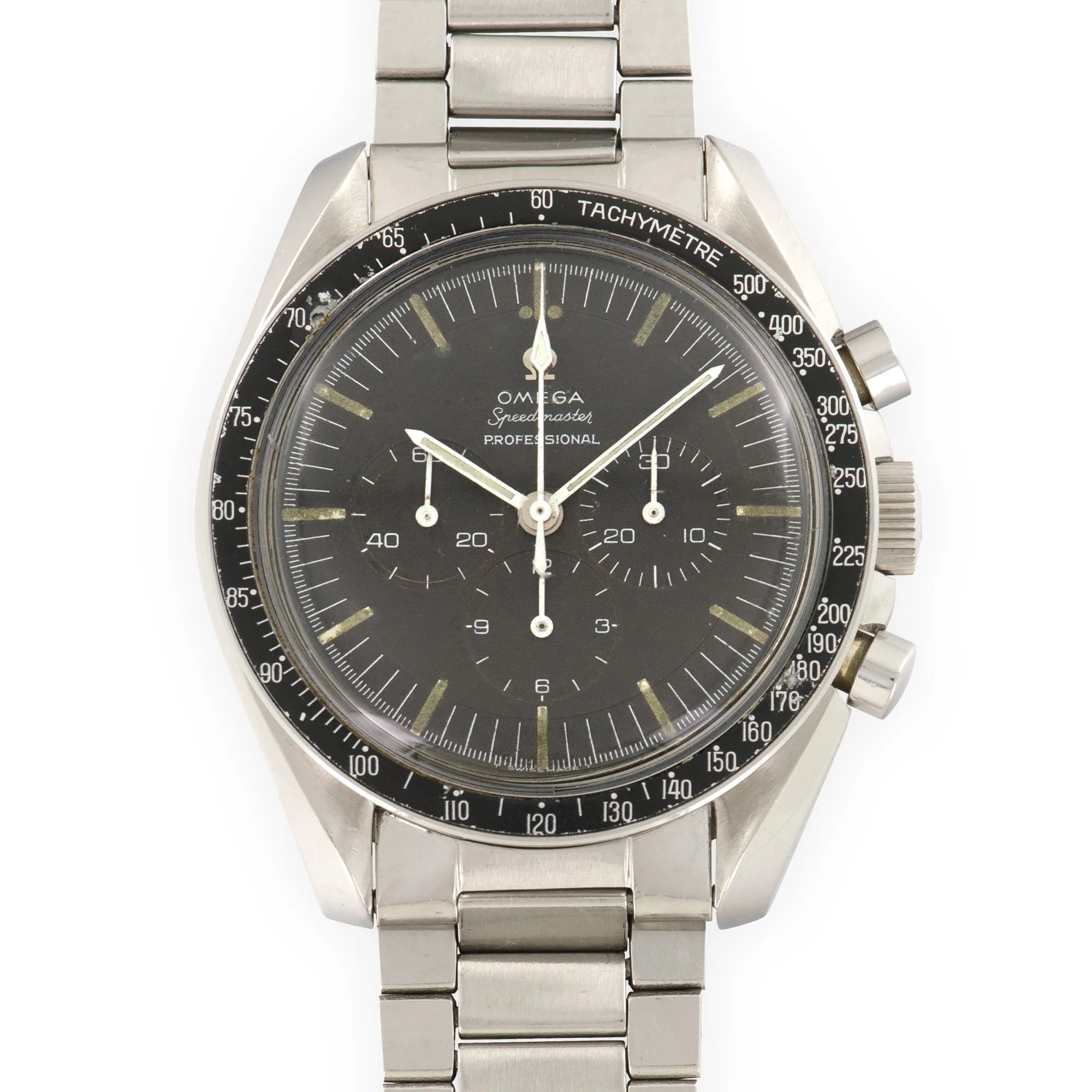 Omega Steel Speedmaster Chronograph Watch Ref. 105.012