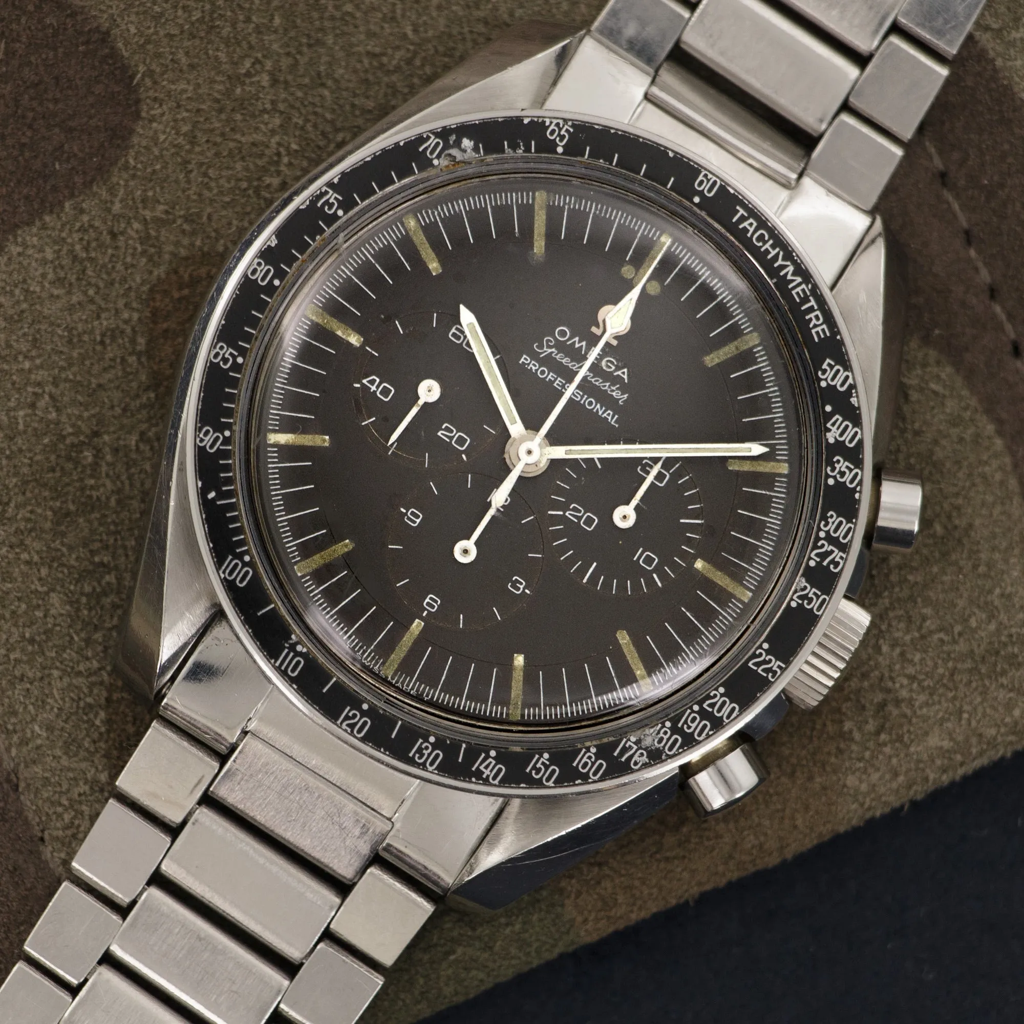 Omega Steel Speedmaster Chronograph Watch Ref. 105.012