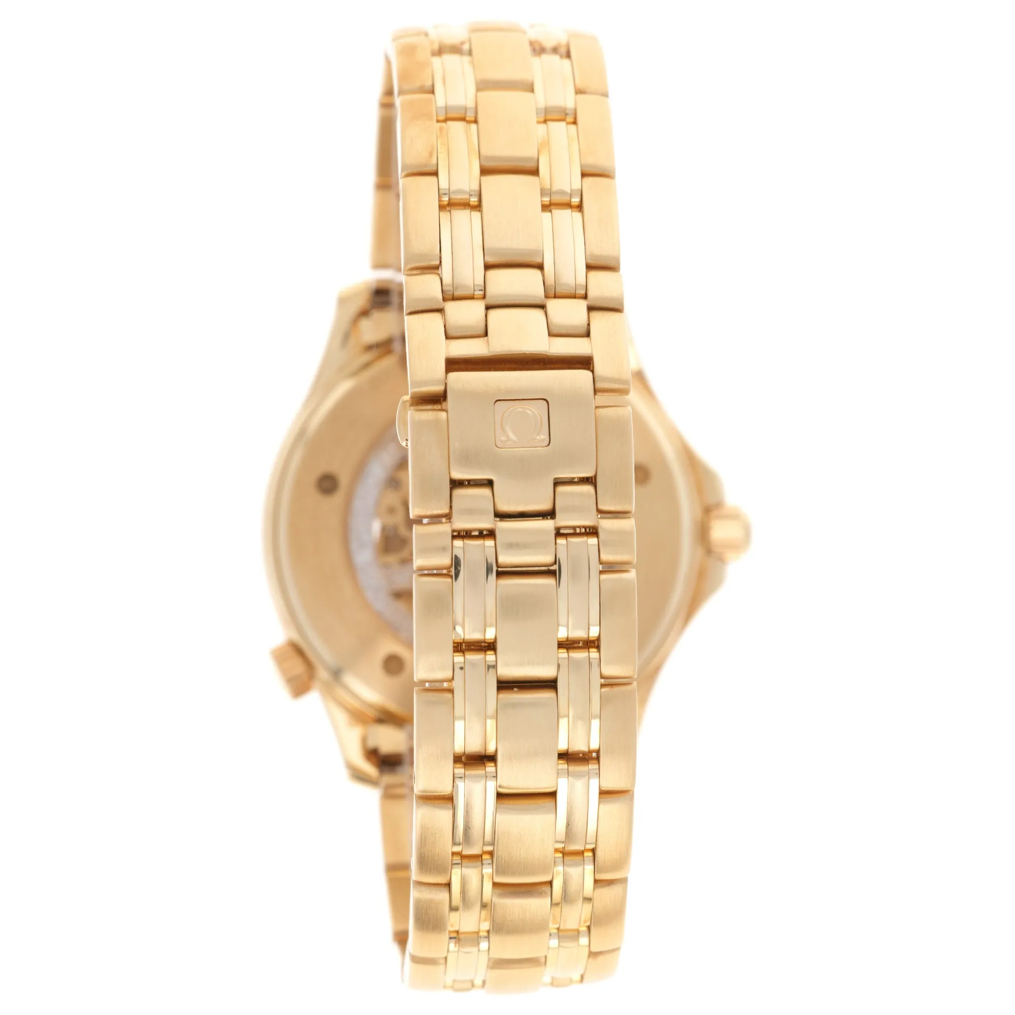 Omega Yellow Gold Seamaster Skeleton 50th Anniversary Watch