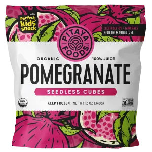 Organic Pomegranate Seedless Cubes 8 x 12oz Bags - Retail