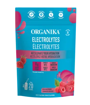 Organika Electrolytes 3.5 g - Wild Raspberry (20 Sachets)
