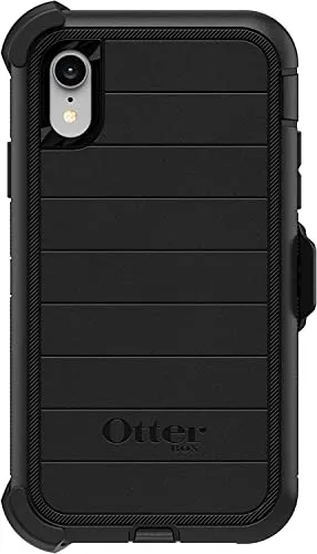 OTTERBOX Defender Series SCREENLESS Edition Case for iPhone Xr - Retail Packaging (Microbial Black)