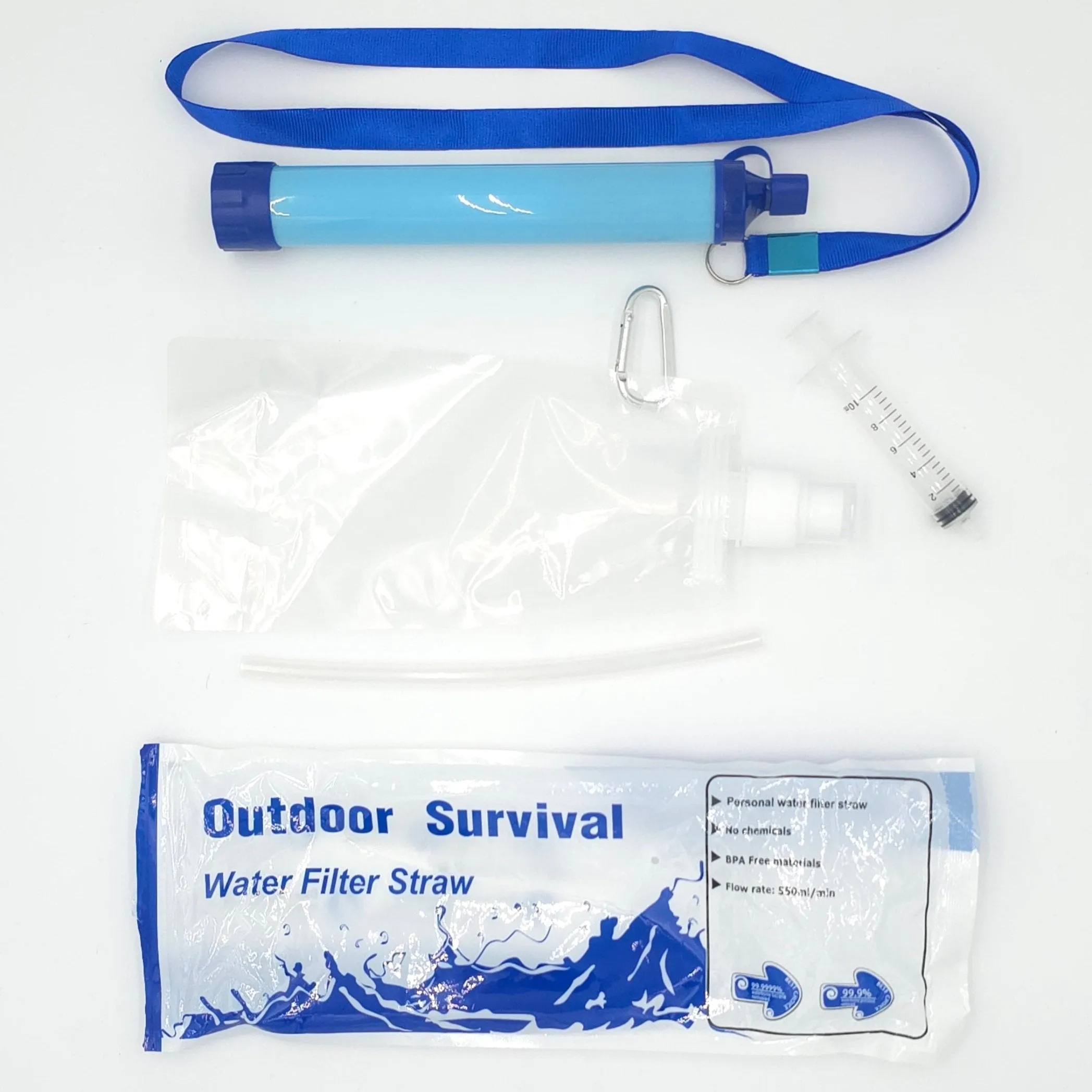 Outdoor Survival Life Straw Water Filter Pack