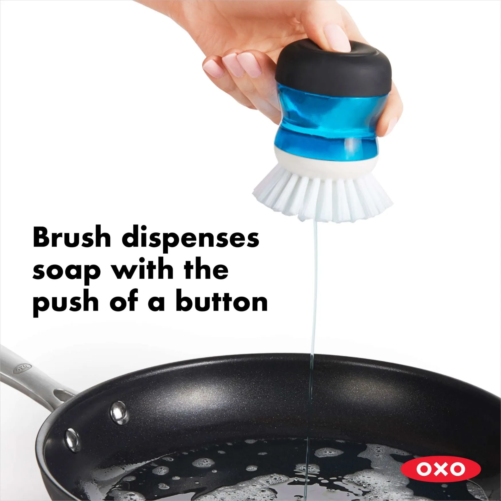 Oxo Soap Dispensing Palm Brush Storage Set