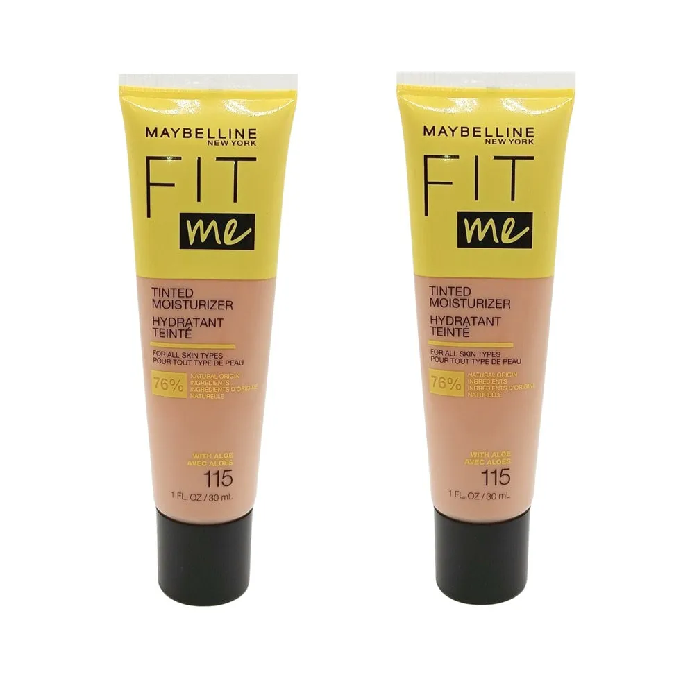 Pack of 2 Maybelline New York Fit Me Tinted Moisturizer, 115