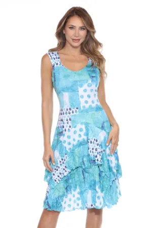 Paige Dress - Aqua Rain