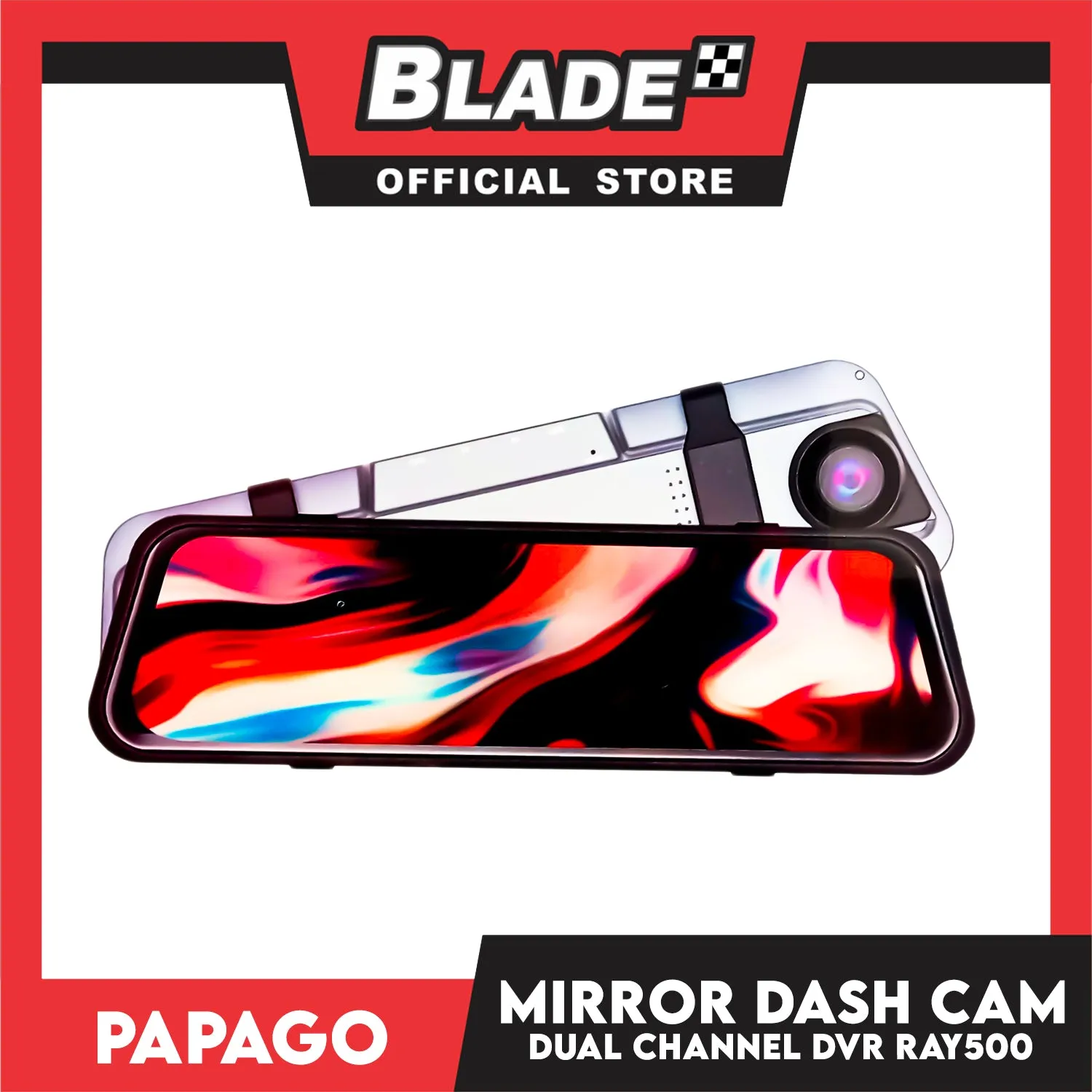 Papago Ray 500 Dual Channel Mirror Dash Cam