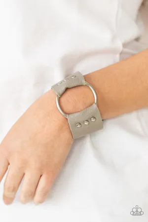 Paparazzi Moto Mayhem - Silver Wrap Bracelet