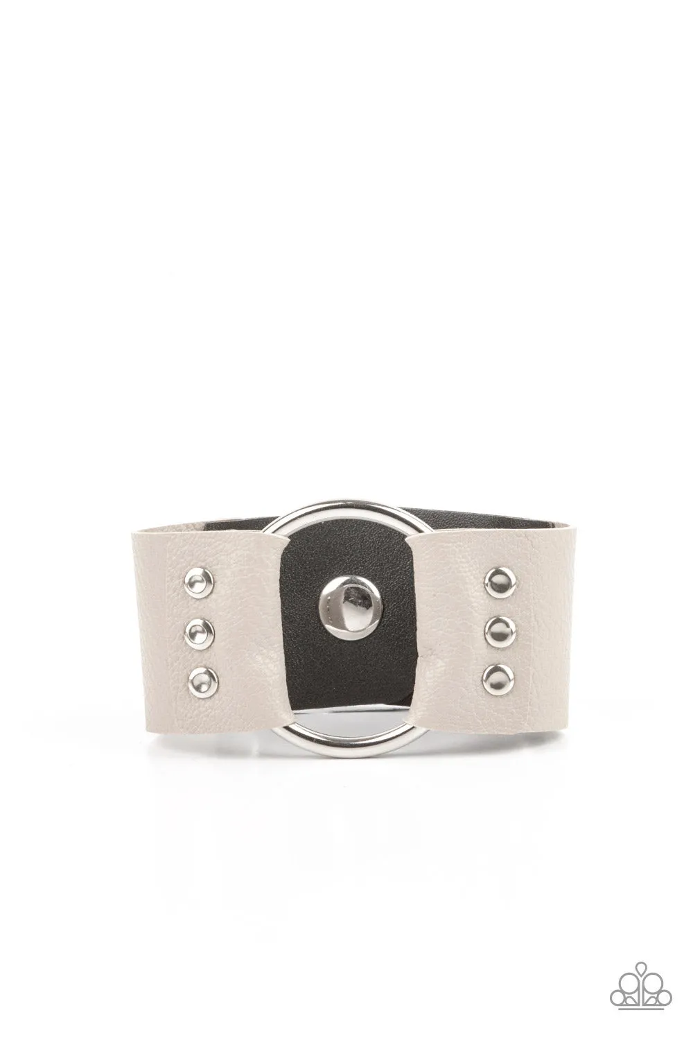 Paparazzi Moto Mayhem - Silver Wrap Bracelet