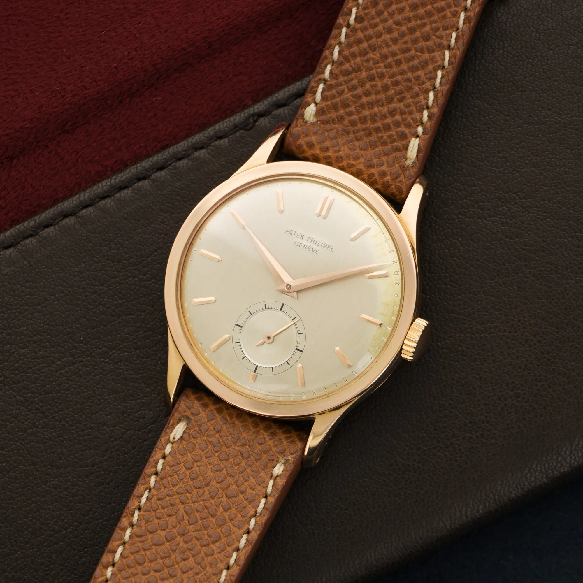 Patek Philippe Rose Gold Calatrava Retailed by Serpico y Laino Ref. 570