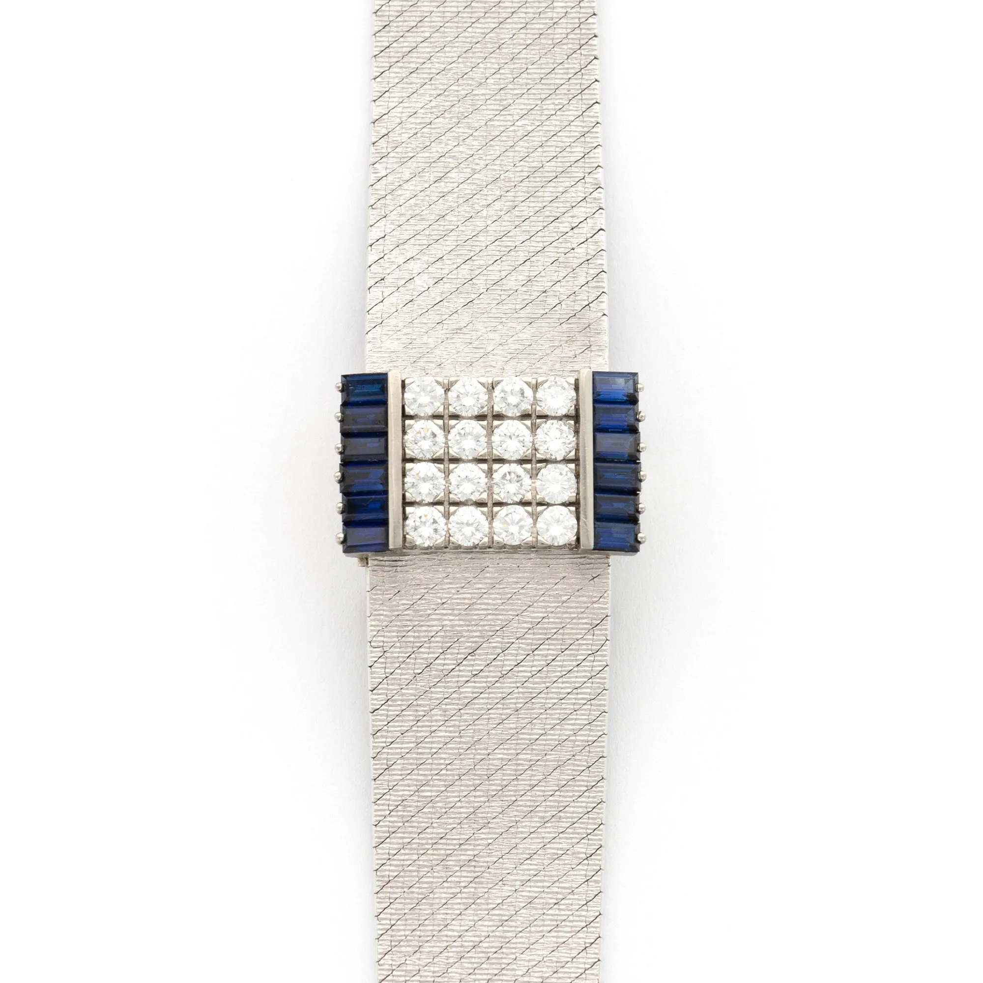 Patek Philippe White Gold Diamond & Sapphire Watch Ref. 3319