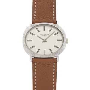 Patek Philippe White Gold Strap Watch. Ref. 3581