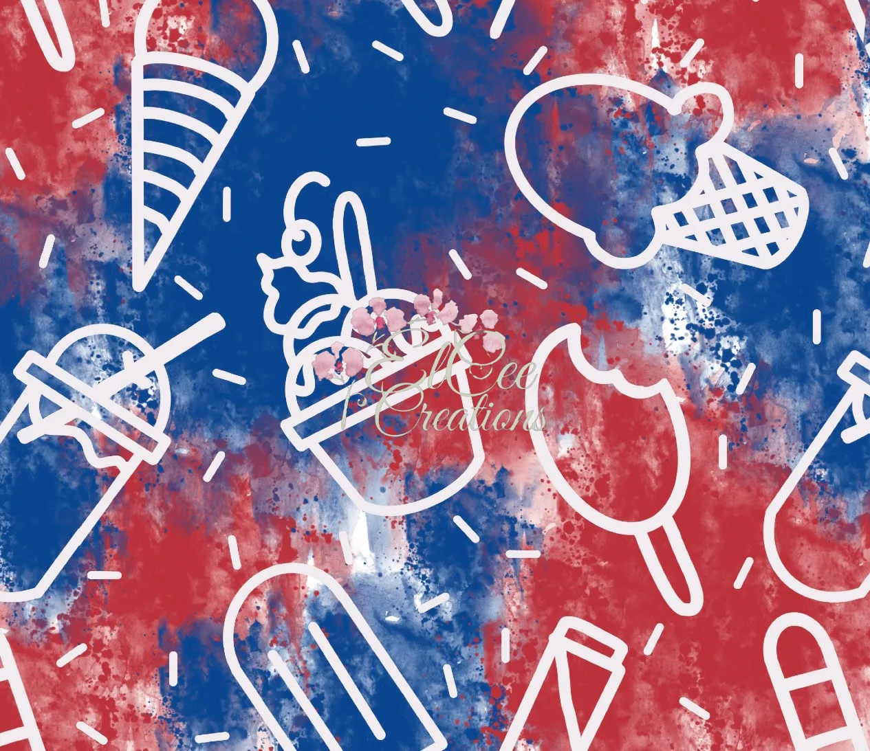 Patriotic Ice Cream 20 oz Skinny Tumbler