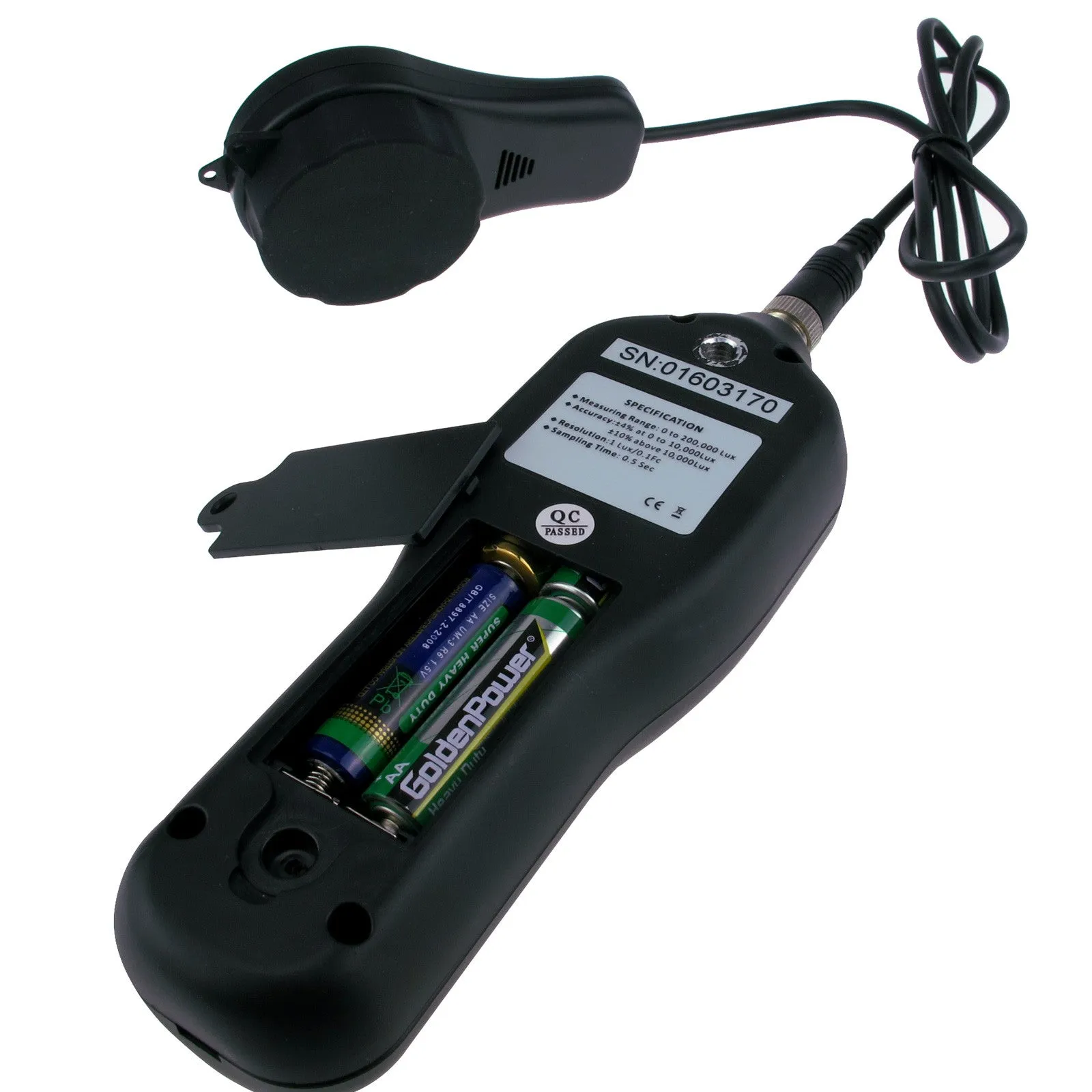 PD_7 Kibeland Instrument Digital Light Meter Lux Meter with USB Function Data Record Function, Measurement Range 0 to 200,000 Lux