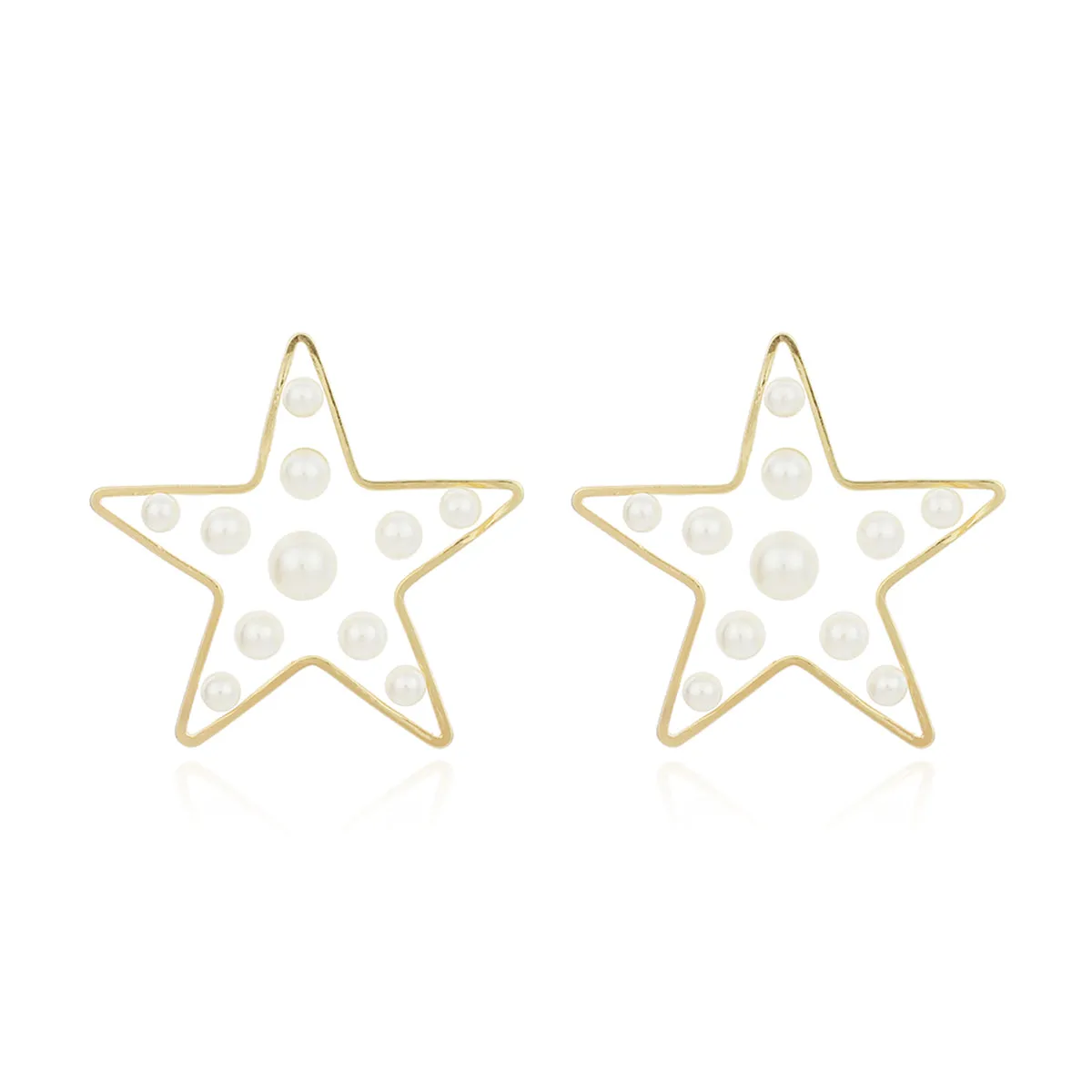 Pearl & Resin 18K Gold-Plated Star Drop Earrings