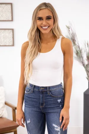 Perfect For Layering Seamless Tank Top in White