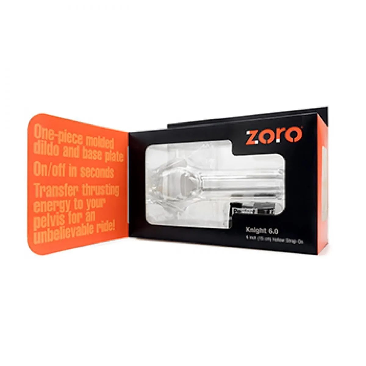 PerfectFit Zoro Knight 6 Inch Hollow Silicone Clear Strap-on