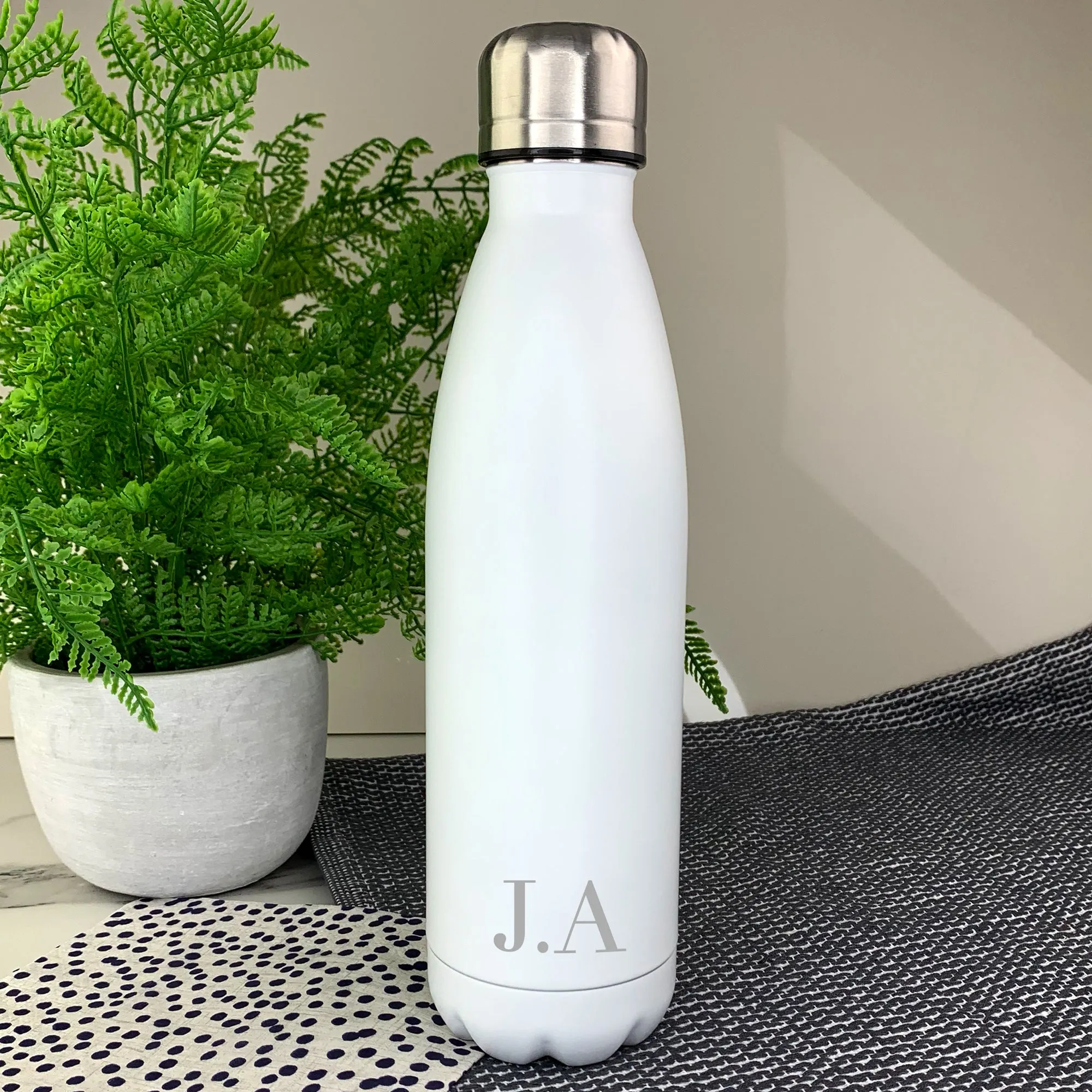 Personalised Initials Insulated 500ml Metal Water Bottle