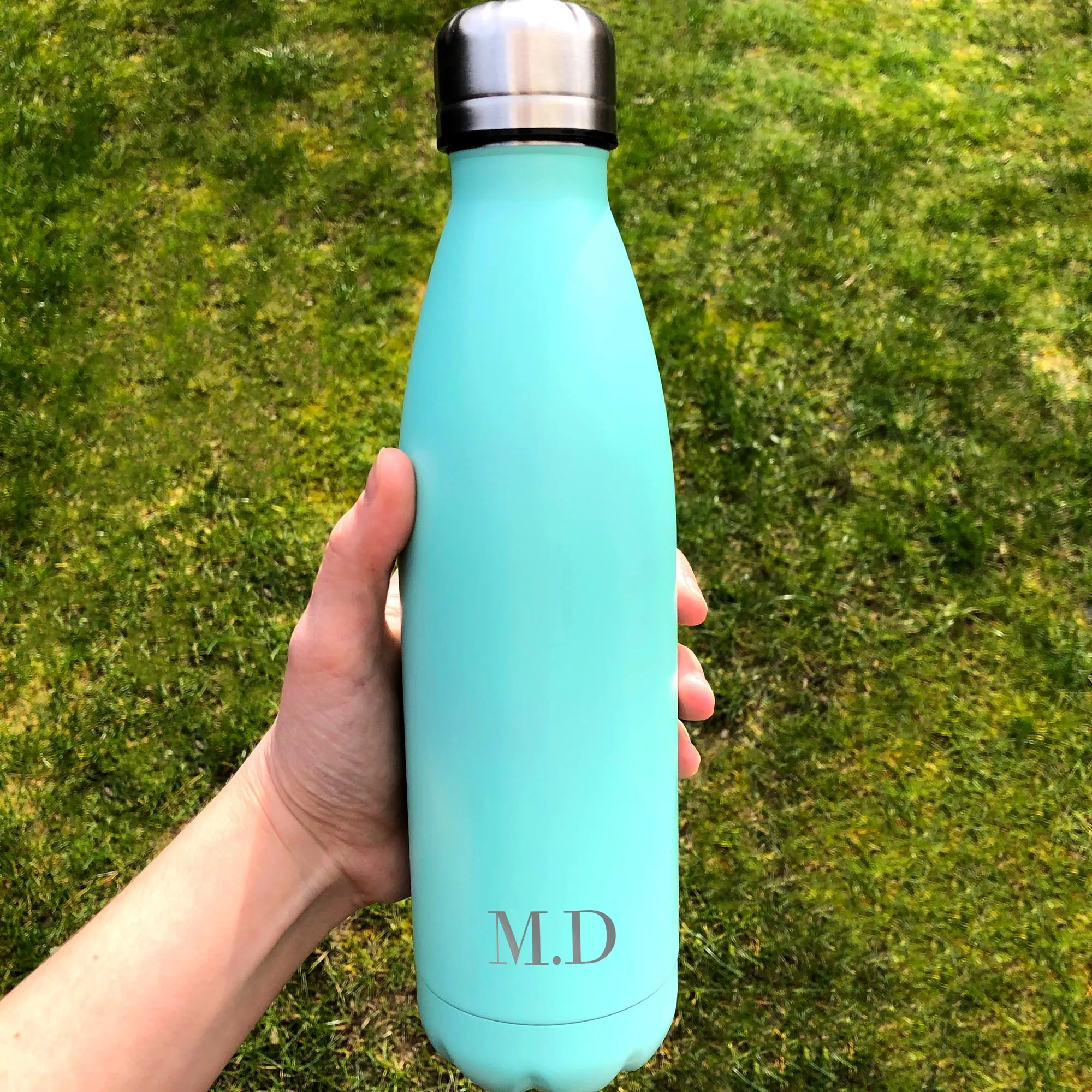 Personalised Initials Insulated 500ml Metal Water Bottle