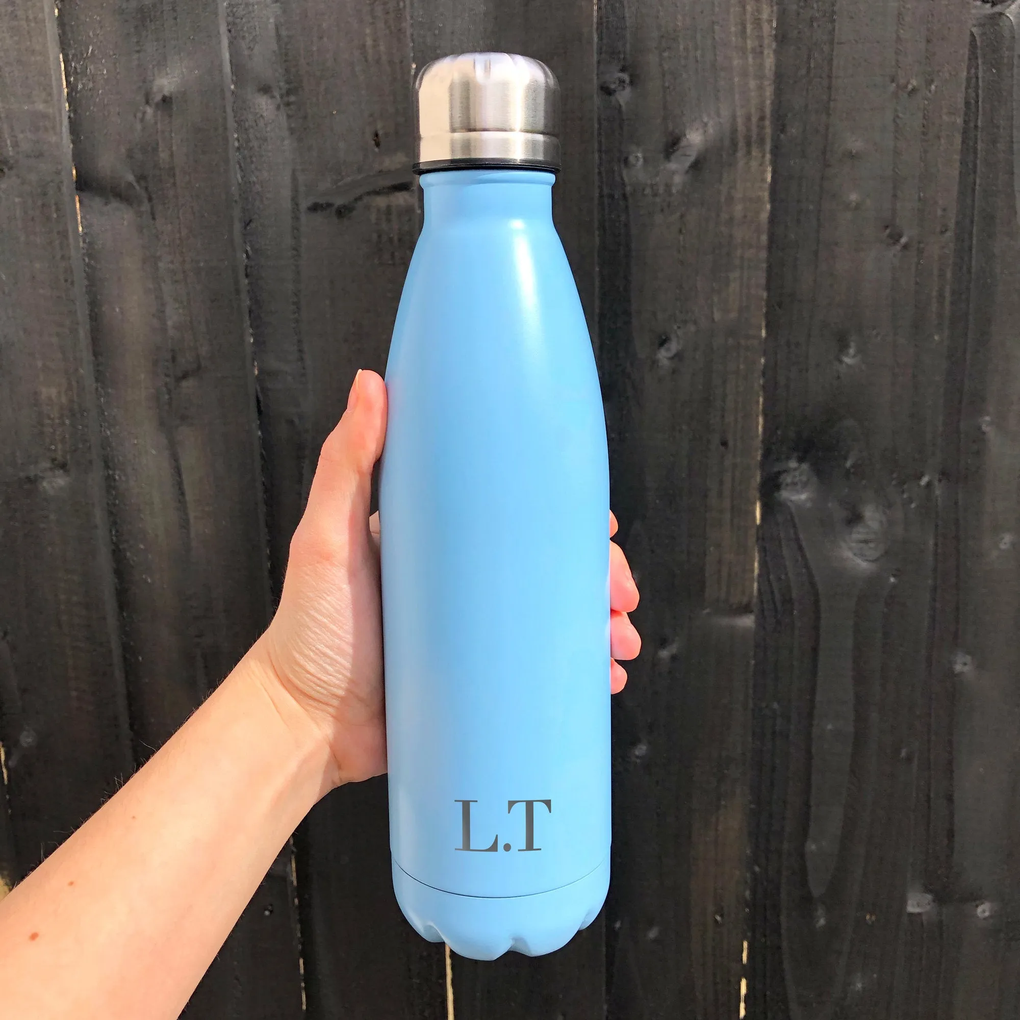 Personalised Initials Insulated 500ml Metal Water Bottle