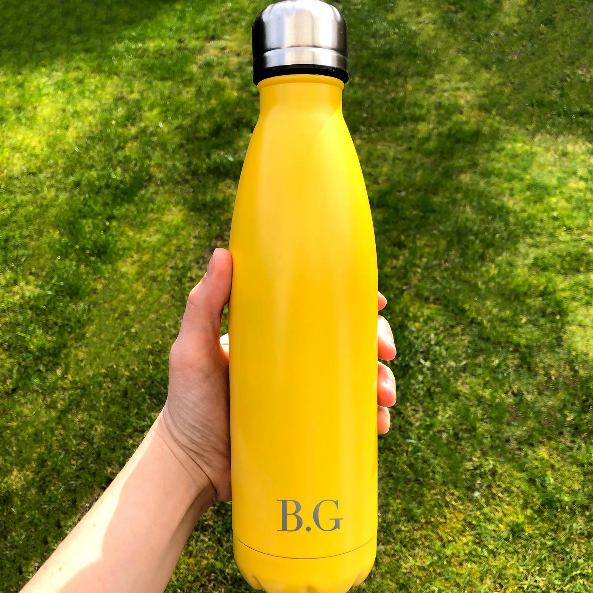 Personalised Initials Insulated 500ml Metal Water Bottle