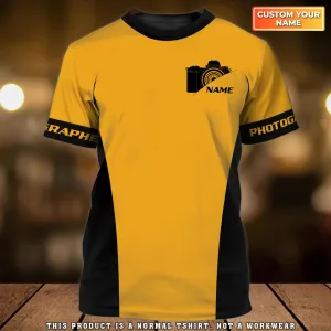Photographer Shop Personalized Name 3D Tshirt Gift For Photographer [Non Workwear]