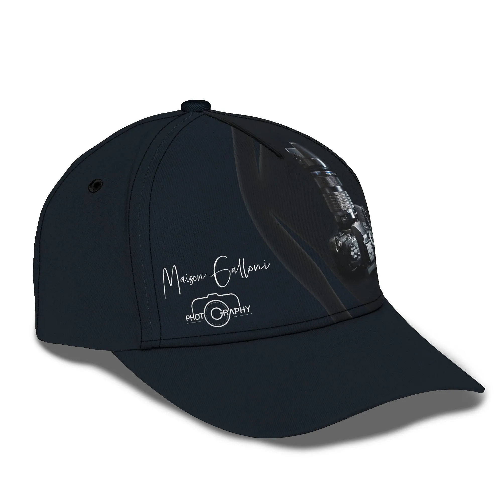 Photography Cap Personalized Name 3D Photographer Baseball Blue