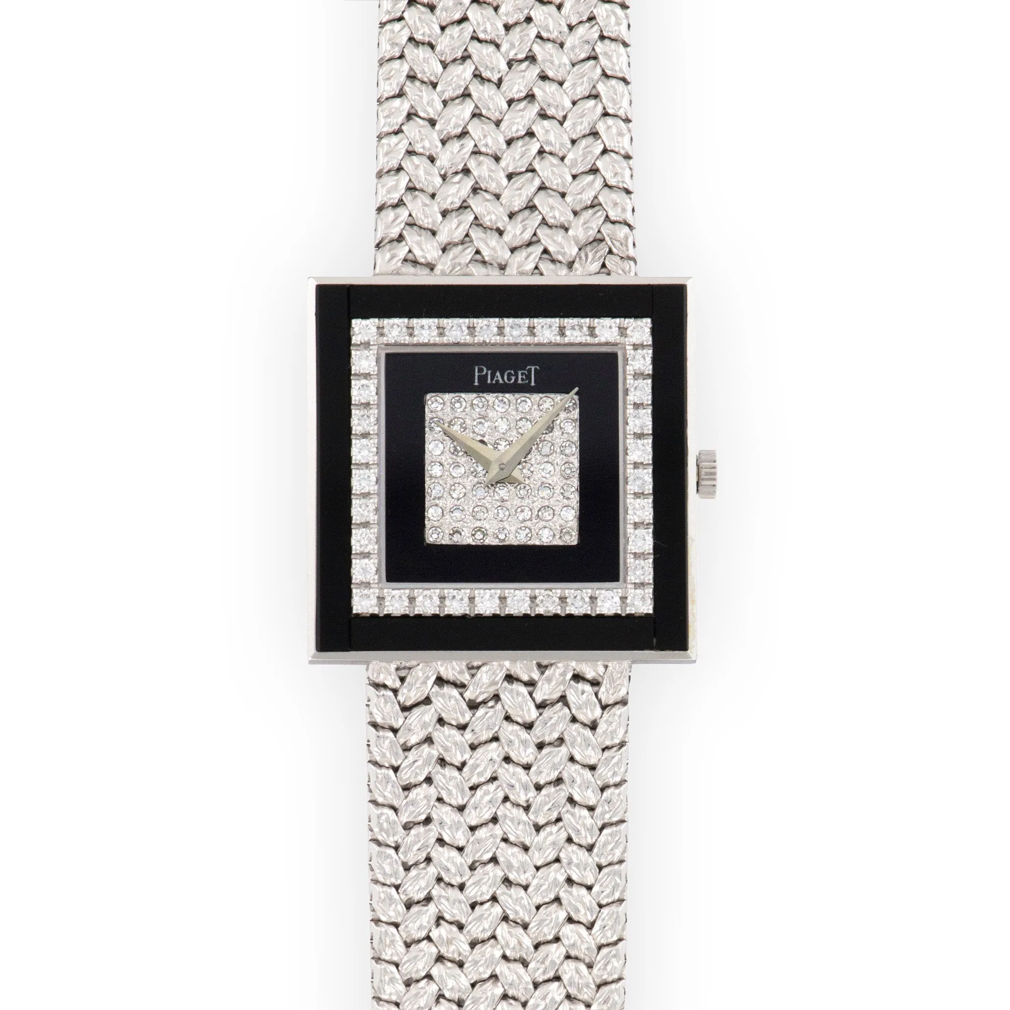 Piaget White Gold Diamond & Onyx Watch