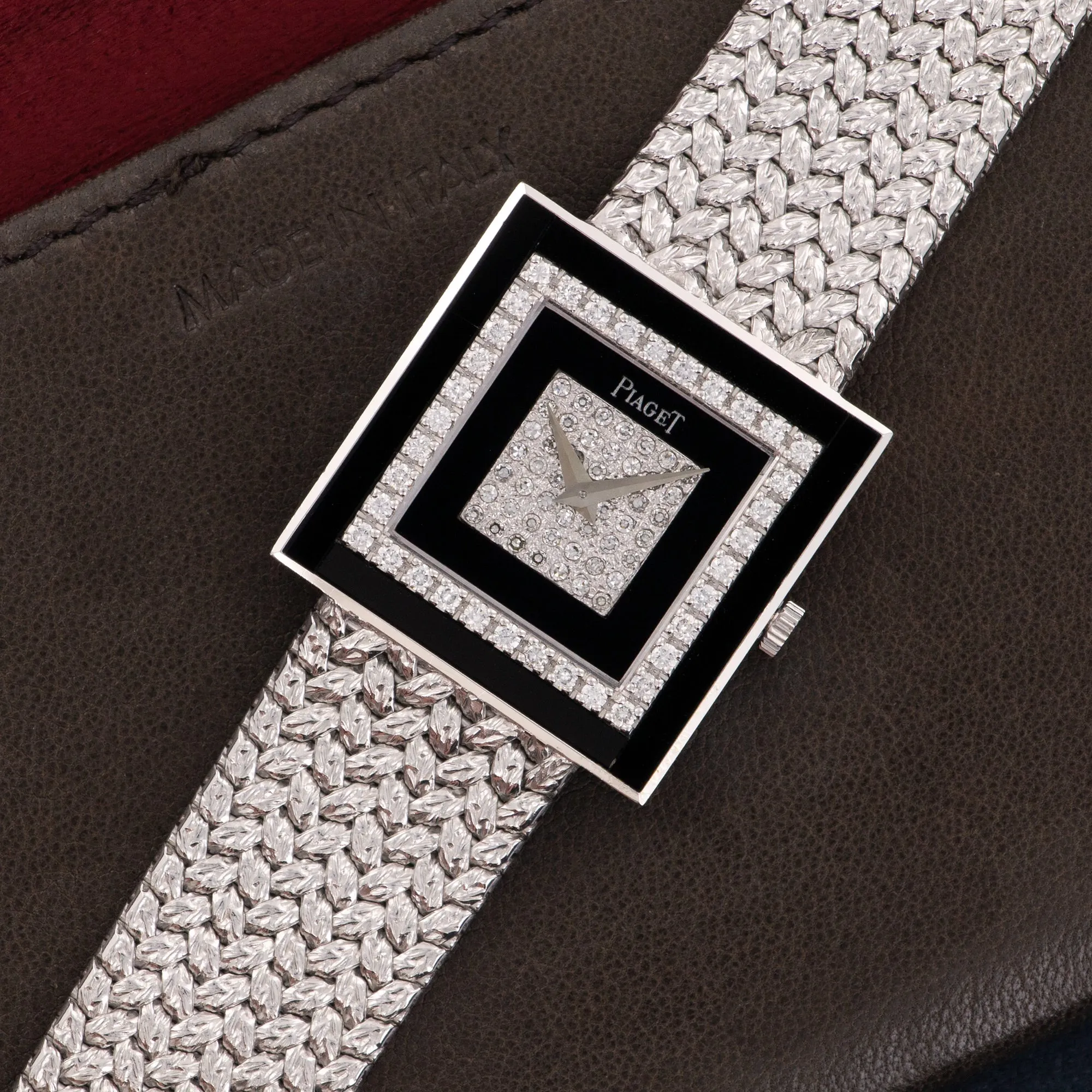 Piaget White Gold Diamond & Onyx Watch