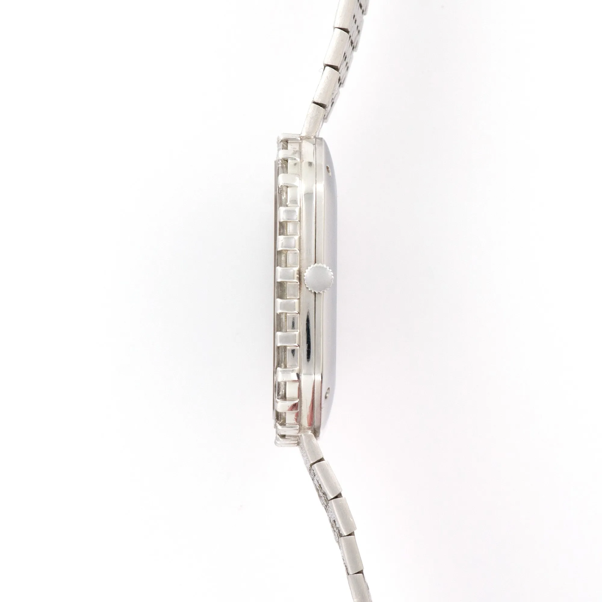 Piaget White Gold Onyx & Baguette Diamond Watch