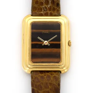 Piaget Yellow Gold Beta 21 Tigerseye Watch Ref. 14101