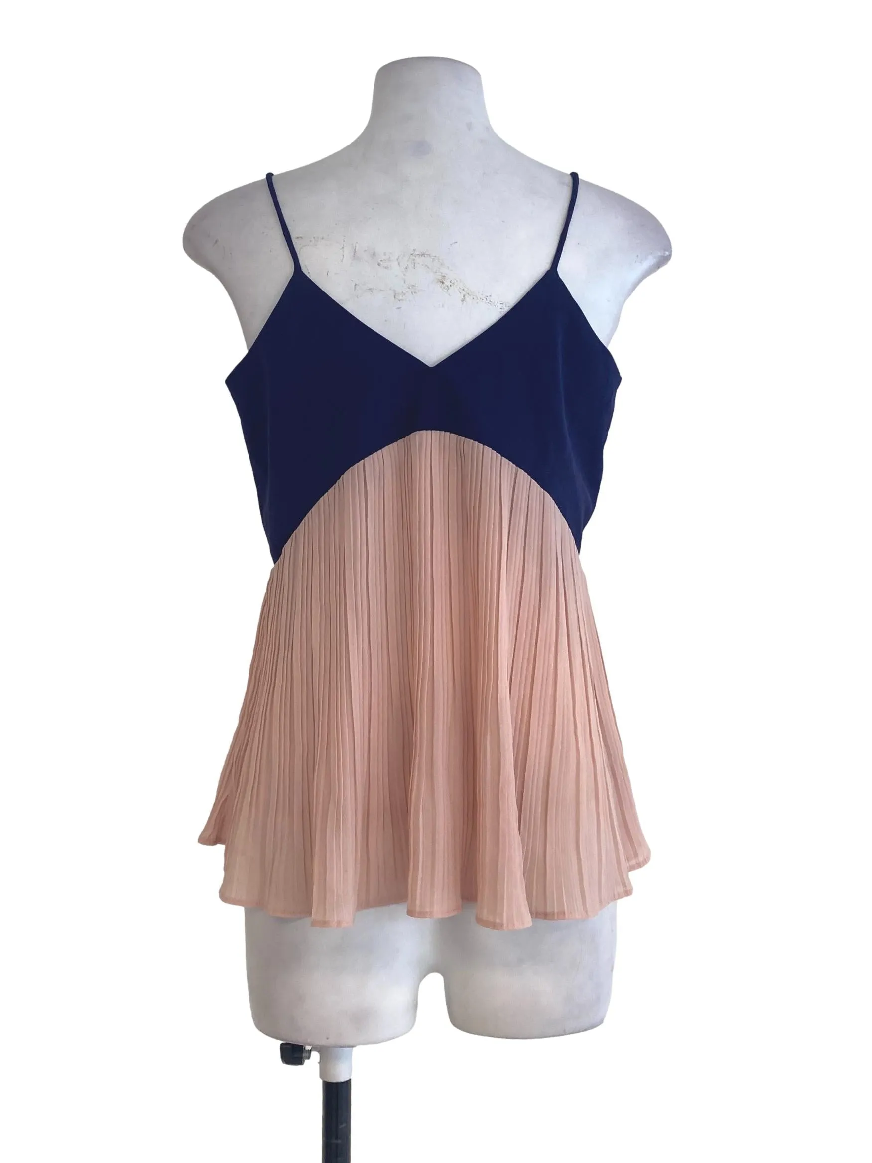 Pink Half Pleated Top