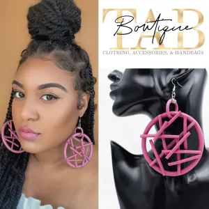 Pink Jungle Gym Earrings