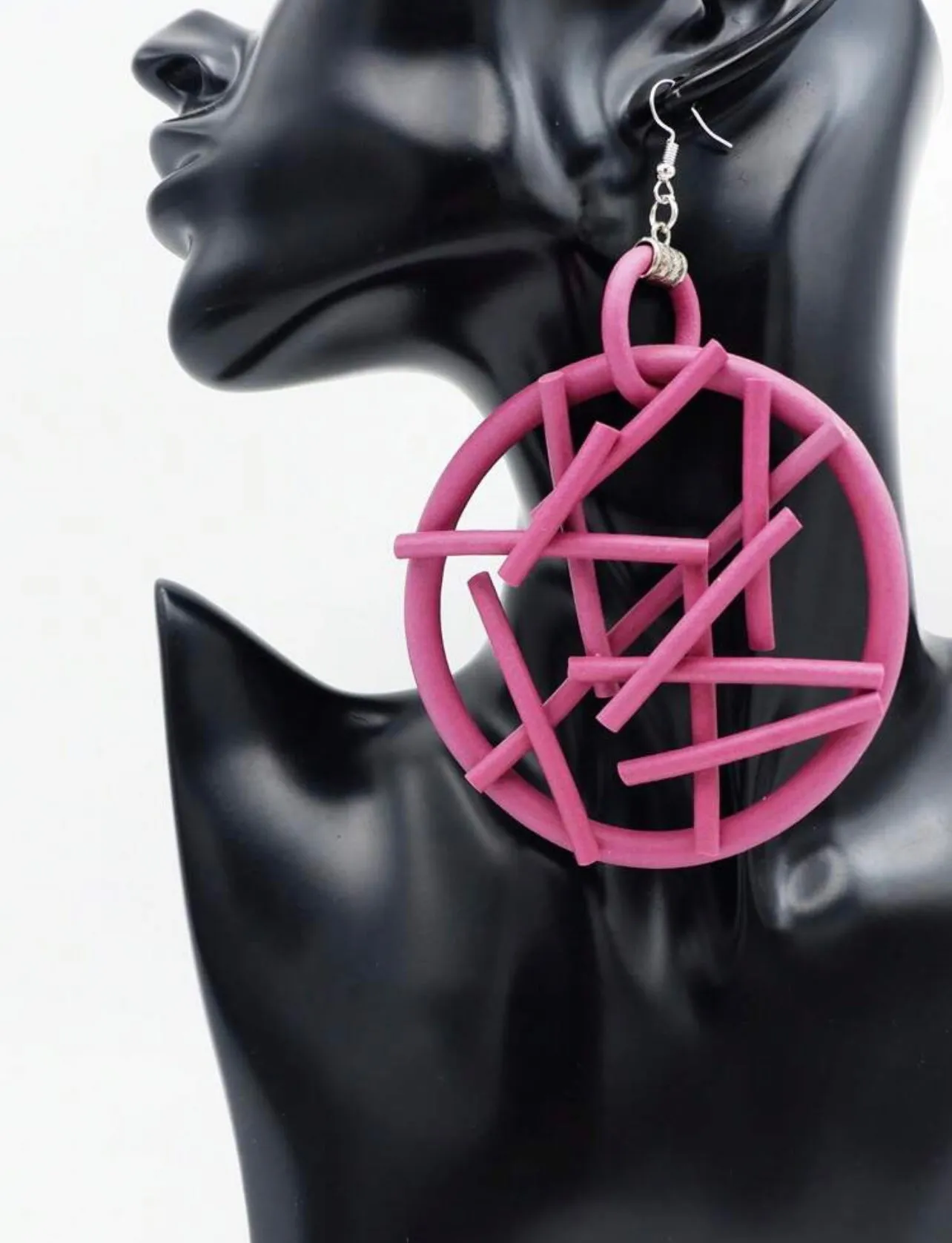 Pink Jungle Gym Earrings