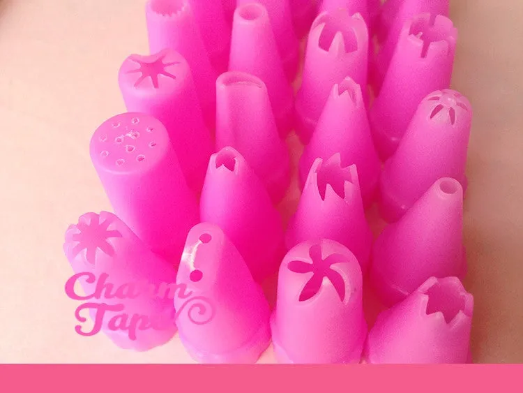 Plastic Piping Tips (Bigger Size) - For Deco Cream 24 pieces