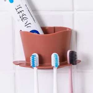 Plastic Toothbrush Toothpaste Holder Storage Rack