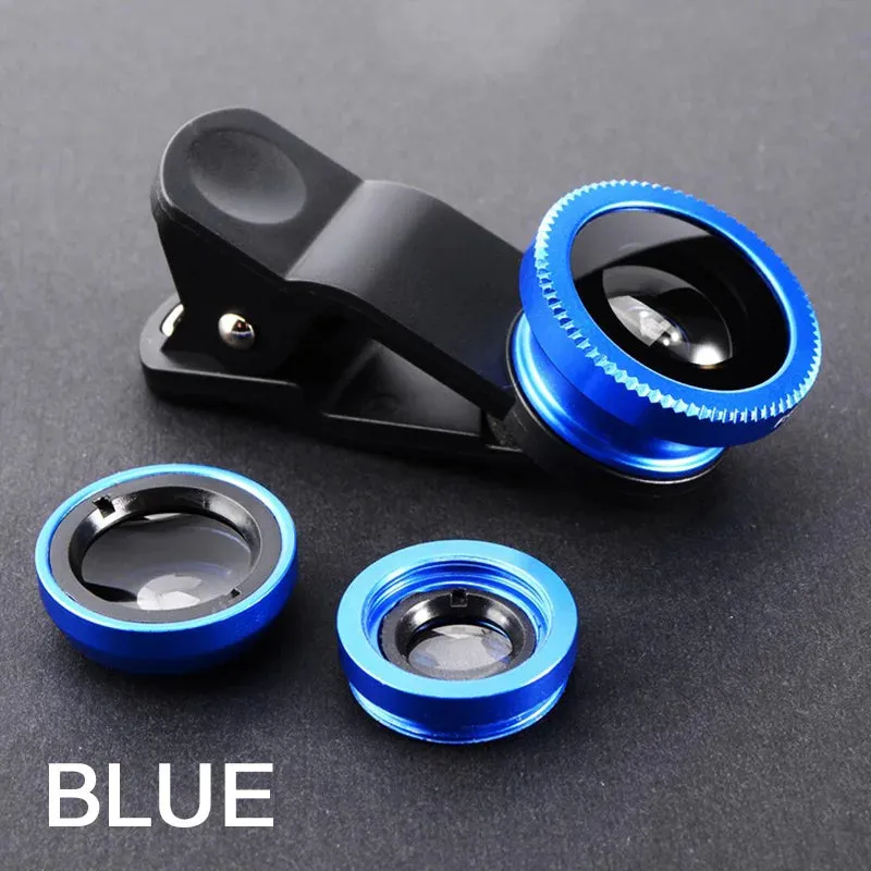 Portable 3-in-1 Fisheye Camera Lens for Smartphone